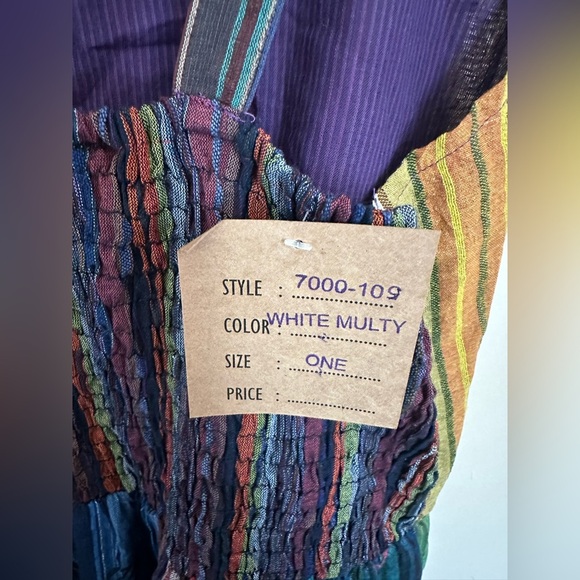 NWT Ashely Taylor Patchwork Overalls One Size - Picture 3 of 6